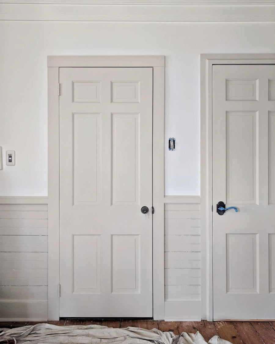 Painted front door and trim
